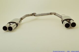 back-silencer with tailpipe left & right stainless steel