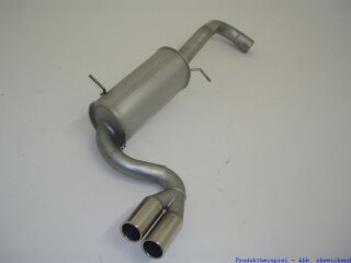 back-silencer with tailpipe in the middle aluminised steel