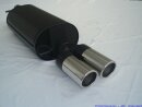 back-silencer with tailpipe left &amp; right aluminised steel