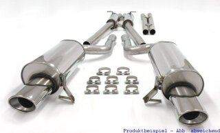 63.5mm catback-system with tailpipe left & right stainless steel