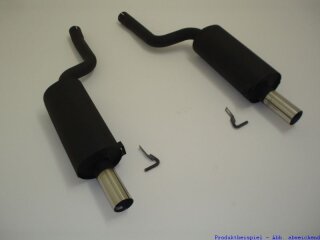 back-silencer with tailpipe left & right aluminised steel