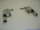 back-silencer with tailpipe left & right stainless steel