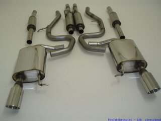 2x55mm catback-system with tailpipe left & right stainless steel