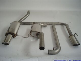 63.5mm catback-system with tailpipe left & right stainless steel