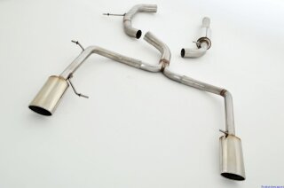 76mm catback-system with tailpipe left & right stainless steel