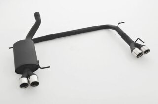 back-silencer with tailpipe left & right aluminised steel