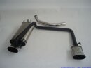 back-silencer with tailpipe left & right stainless steel