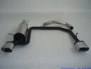 back-silencer with tailpipe left & right stainless steel