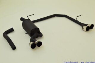 back-silencer with tailpipe left & right aluminised steel