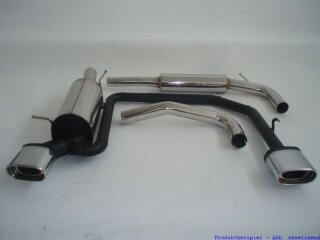 63.5mm catback-system with tailpipe left & right stainless steel