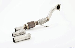 Friedrich Motorsport 3 Zoll (76mm) Downpipe mit 200 Zellen HJS Sport-Kat. Edelstahl