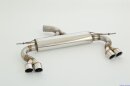 76mm back-silencer with tailpipe left &amp; right stainless steel