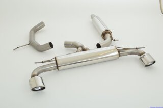 76mm catback-system with tailpipe left & right R-Look stainless steel