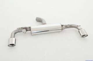 76mm back-silencer with tailpipe left & right with flap-control stainless steel