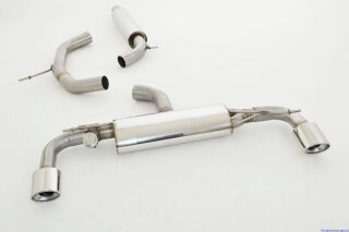 76mm catback-system w. tailpipe left & right with flap-control stainless steel