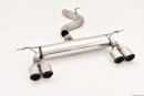 76mm back-silencer with tailpipe left &amp; right stainless steel