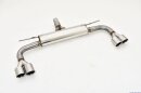 76mm back-silencer with tailpipe left &amp; right stainless steel