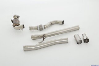 70mm downpipe with 200 cells HJS sport catalyst stainless steel
