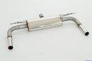 back-silencer with tailpipe left &amp; right stainless steel