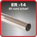 Endrohr Edelstahl poliert 1 x 60mm rund scharfkantig