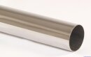 Polished stainless steel tailpipe 1 x 76mm round sharp