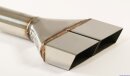 Polished stainless steel tailpipe 2 x 50x100mm square sharp