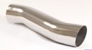 Polished stainless steel tailpipe 1 x 70mm round sharp...