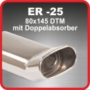 Endrohr Edelstahl poliert 1 x 75x135mm DTM mit...