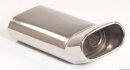 Polished stainless steel tailpipe 1 x 80x145mm DTM with...
