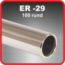 Polished stainless steel tailpipe 1 x 100mm round rolled