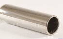 Polished stainless steel tailpipe 1 x 70mm round rolled