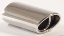 Polished stainless steel tailpipe 1 x 80x105mm oval...