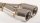 Polished stainless steel tailpipe 2 x 80mm round rolled slanted to the side