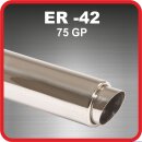 Polished stainless steel tailpipe 1 x 80mm GP