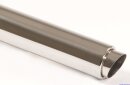 Polished stainless steel tailpipe 1 x 80mm GP