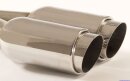 Polished stainless steel tailpipe 2 x 90mm GP