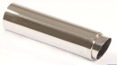 Polished stainless steel tailpipe 1 x 90mm GP