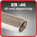 Endrohr Edelstahl poliert 1 x 80mm rund gebördelt...