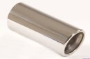Polished stainless steel tailpipe 1 x 80mm  round rolled...