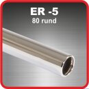 Polished stainless steel tailpipe 1 x 80mm round rolled