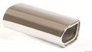 Polished stainless steel tailpipe 1 x 78x145mm oval...