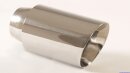 Polished stainless steel tailpipe 1 x 100mm round slanted with edge