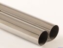 Polished stainless steel tailpipe 2 x 60mm round sharp