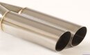 Polished stainless steel tailpipe 2 x 60mm round...