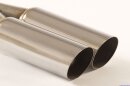 Polished stainless steel tailpipe 2 x 70mm round...