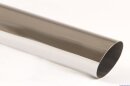Polished stainless steel tailpipe 1 x76mm round...