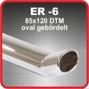 Endrohr Edelstahl poliert 1 x 85x120mm DTM oval...