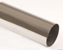 Polished stainless steel tailpipe 1  x 100mm round sharp