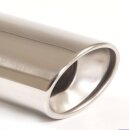 Polished stainless steel tailpipe 1 x 90x135mm oval...