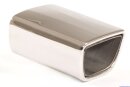 Polished stainless steel tailpipe 1 x 80x140mm trapeze